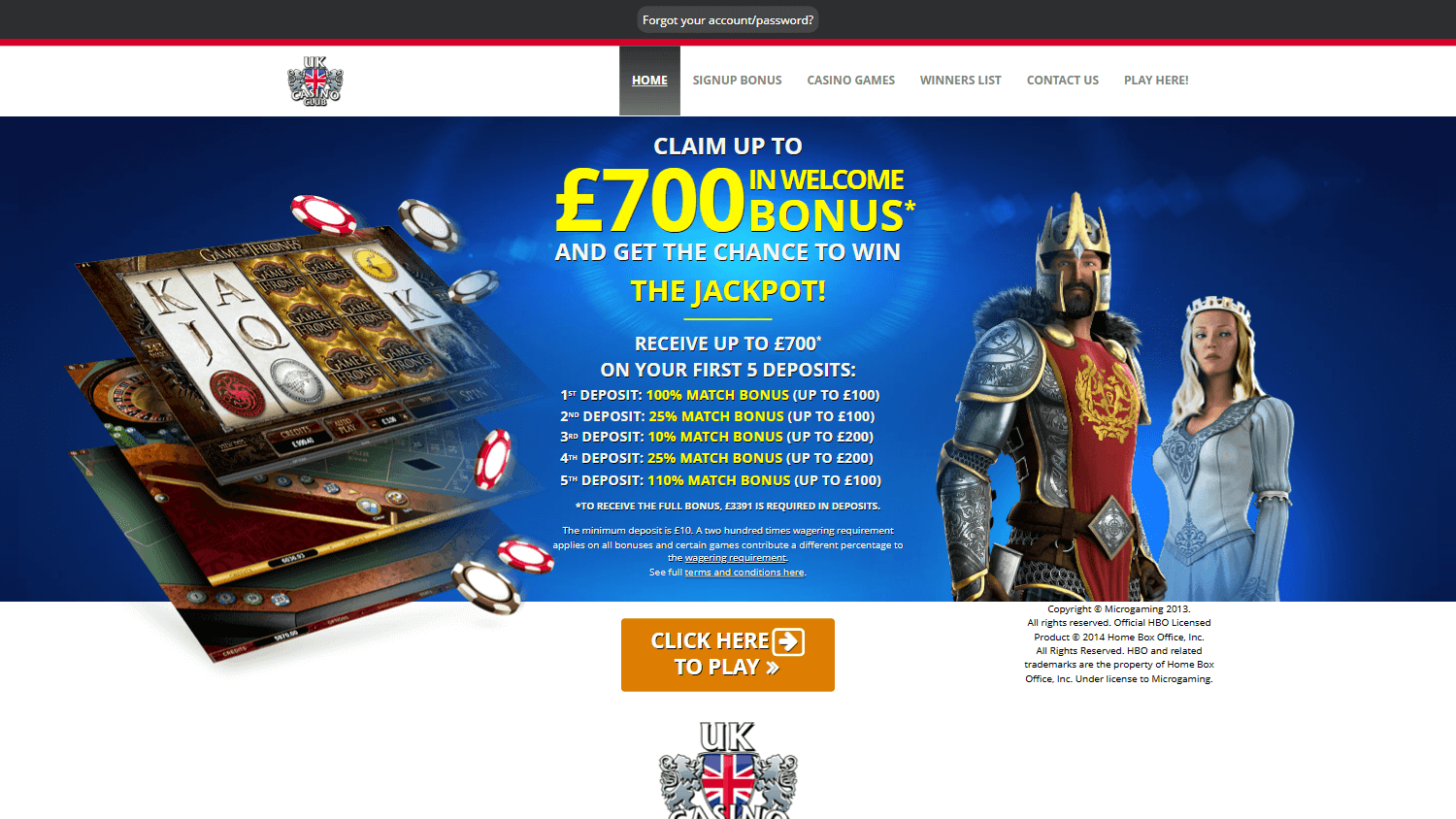 UK Casino Club Desktop screenshot